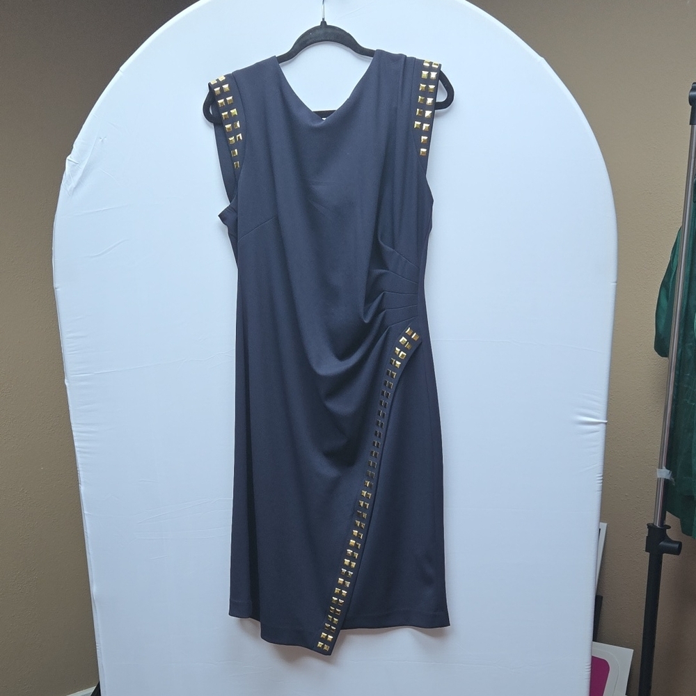 Shelby & Palmer Black Dress with Gold Studs